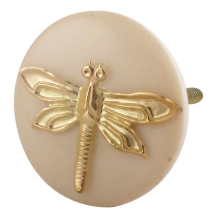 Golden Dragonfly Resin Cabinet Knobs